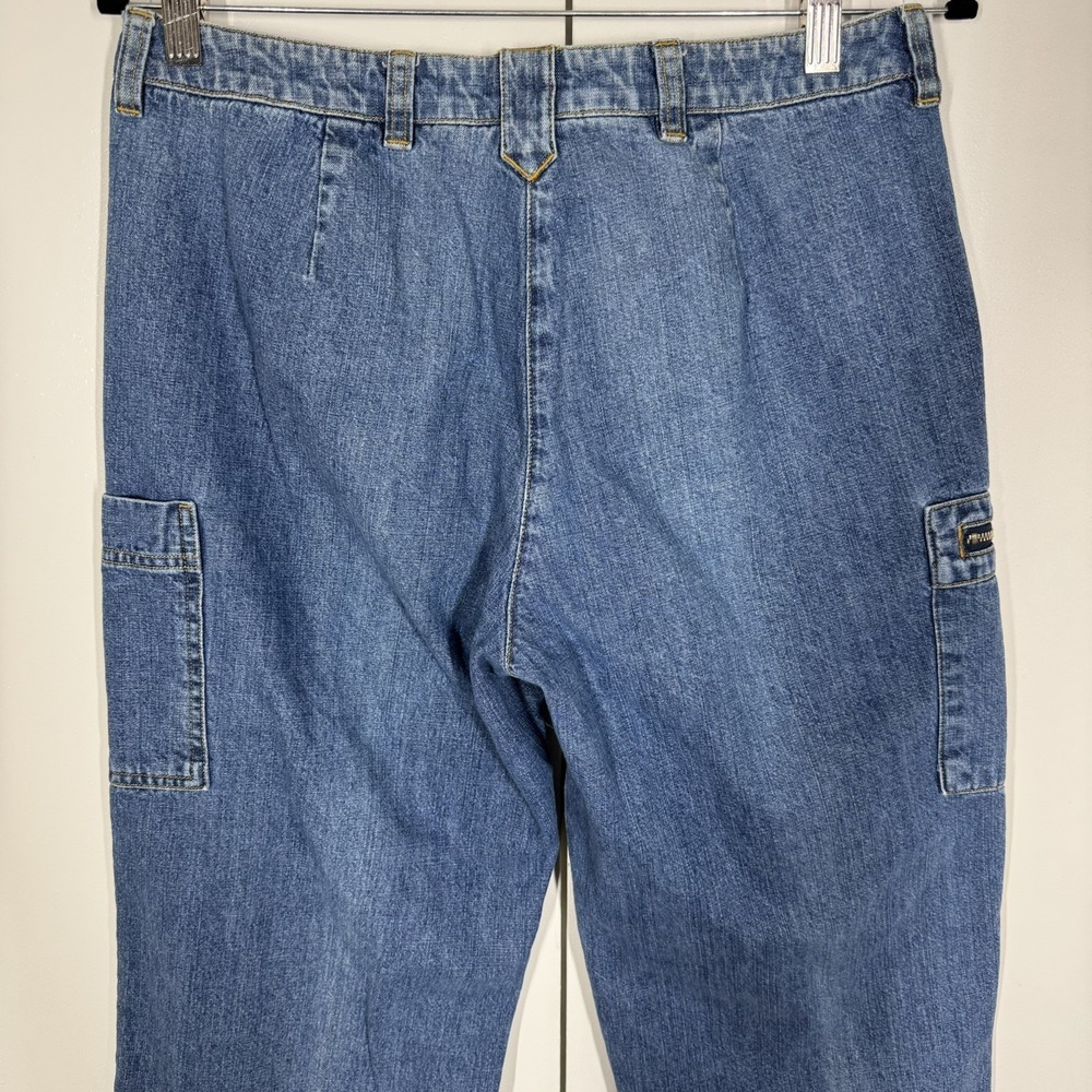 Jones New York Sport Capri Jeans sz 30 Medium Wash Stretch Wide Leg Classic EUC - Picture 11 of 14